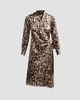 Kiton Women's Printed Silk Wrap Midi Dress - 6