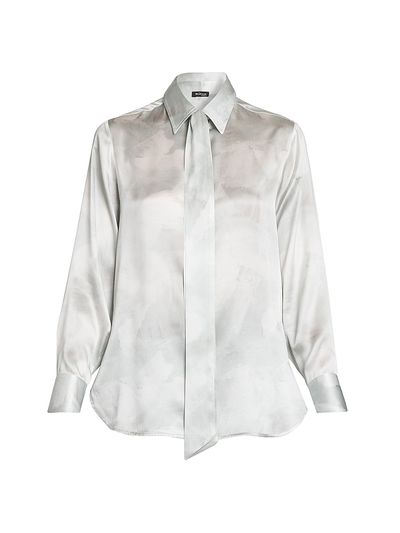 Kiton Women's Silk Tie Blouse