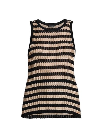 Kiton Women's Sleeveless Striped Silk Sweater