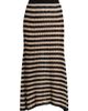 Kiton Women's Striped Knit Silk Midi-Skirt - 1
