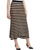Kiton Women's Striped Knit Silk Midi-Skirt - 4
