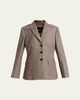 Kiton Wool-Cashmere Check Single-Breasted Jacket - 1