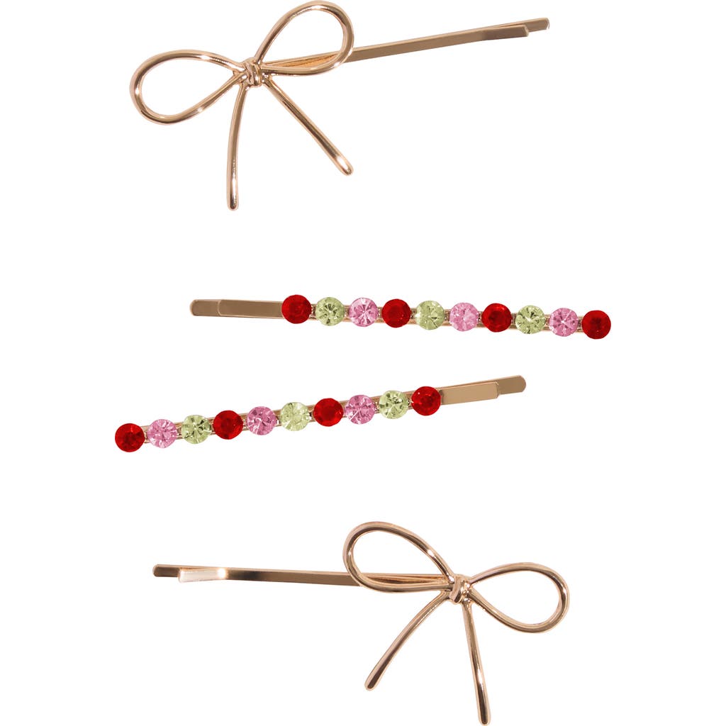 Kitsch Kitsch 4-Pack Rhinestone & Bow Bobby Pins (Limited Edition) 