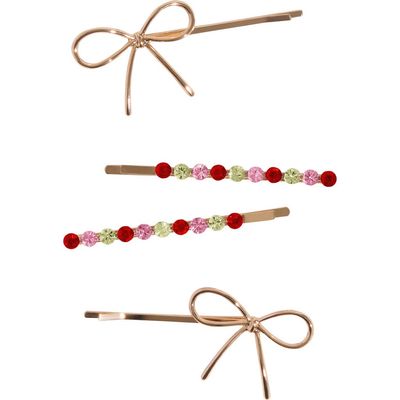 Kitsch Kitsch 4-Pack Rhinestone & Bow Bobby Pins (Limited Edition) 