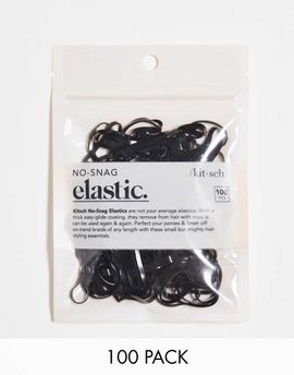 Kitsch Kitsch black no-snag elastic 100 pack-No color