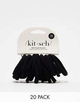 Kitsch Kitsch Nylon Elastics 20 Pack - Black