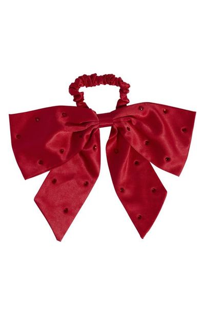 Kitsch Kitsch Satin Rhinestone Bow Scrunchie (Limited Edition) 