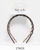 Kitsch Kitsch Zig Zag Headband 2 Pack - Black & Tortoise - 1