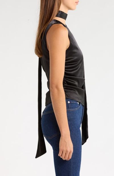 KITTENISH KITTENISH Casey Satin Scarf Neck Top