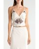 KITTENISH KITTENISH Embroidered Crop Satin Babydoll Camisole - 1