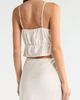 KITTENISH KITTENISH Embroidered Crop Satin Babydoll Camisole - 2