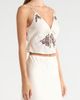 KITTENISH KITTENISH Embroidered Crop Satin Babydoll Camisole - 3