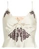 KITTENISH KITTENISH Embroidered Crop Satin Babydoll Camisole - 5