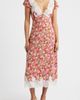 KITTENISH KITTENISH Eyelash Lace Trim Puff Sleeve Maxi Dress - 1