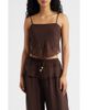 KITTENISH KITTENISH Lace Detail Rumple Satin Camisole - 1