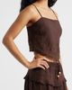 KITTENISH KITTENISH Lace Detail Rumple Satin Camisole - 3