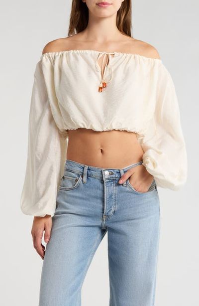KITTENISH KITTENISH Off the Shoulder Bubble Hem Top
