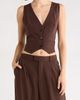 KITTENISH KITTENISH Pinstripe Button Front Vest - 1