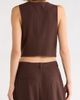 KITTENISH KITTENISH Pinstripe Button Front Vest - 2