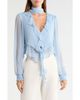 KITTENISH KITTENISH Ruffle Crop Chiffon Top - 1