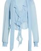 KITTENISH KITTENISH Ruffle Crop Chiffon Top - 5