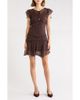 KITTENISH KITTENISH Semi Sheer Polka Dot Ruffle Trim Drop Waist Minidress - 1
