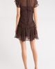 KITTENISH KITTENISH Semi Sheer Polka Dot Ruffle Trim Drop Waist Minidress - 2