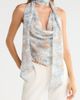KITTENISH KITTENISH Stud Trim Cowl Neck Chiffon Top - 1