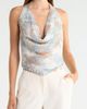 KITTENISH KITTENISH Stud Trim Cowl Neck Chiffon Top - 2