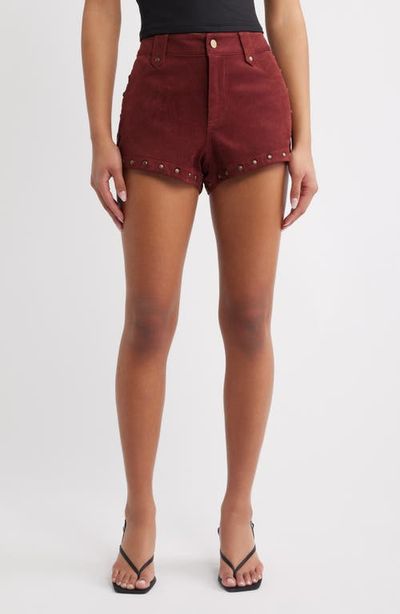 KITTENISH KITTENISH Studded Faux Suede Shorts