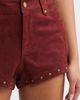 KITTENISH KITTENISH Studded Faux Suede Shorts - 4
