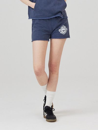 KITTY POTTERY Pigment Sweat Shorts Navy
