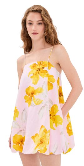 Kivari Kivari Francine Bubble Mini Dress Pink Yellow
