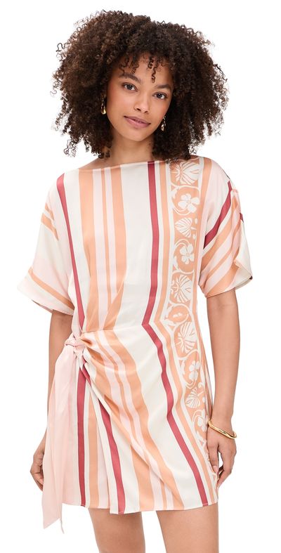 Kivari Kivari Lilia Mini Dress Pink Brown