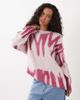 Kiwi & Co Kiwi & Co Poplar crew neck paint spill look oversized sweater in pink - 3