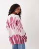 Kiwi & Co Kiwi & Co Poplar crew neck paint spill look oversized sweater in pink - 4