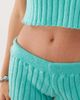Kiwi & Co Kiwi & Co ribbed knit micro shorts in turquoise - part of a set-Blue - 3