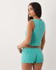 Kiwi & Co Kiwi & Co ribbed knit micro shorts in turquoise - part of a set-Blue - 4