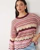 Kiwi & Co Kiwi & Co Walking On Sunshine crochet drop shoulder striped sweater in multi pink - 2