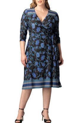 Kiyonna Kiyonna Beguiling Floral A-Line Wrap Dress