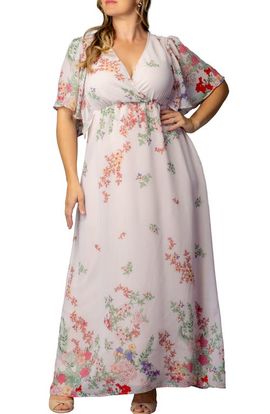 Kiyonna Kiyonna Catalina Border Print Cocktail Dress