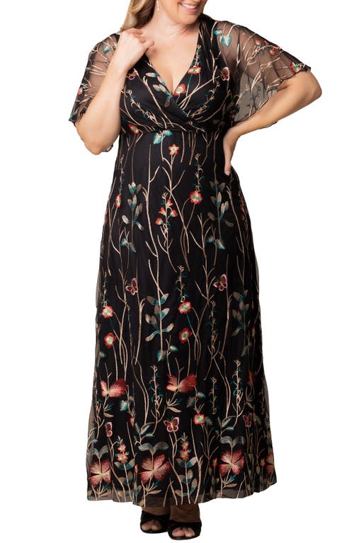 Kiyonna Kiyonna Embroidered Elegance Floral Gown