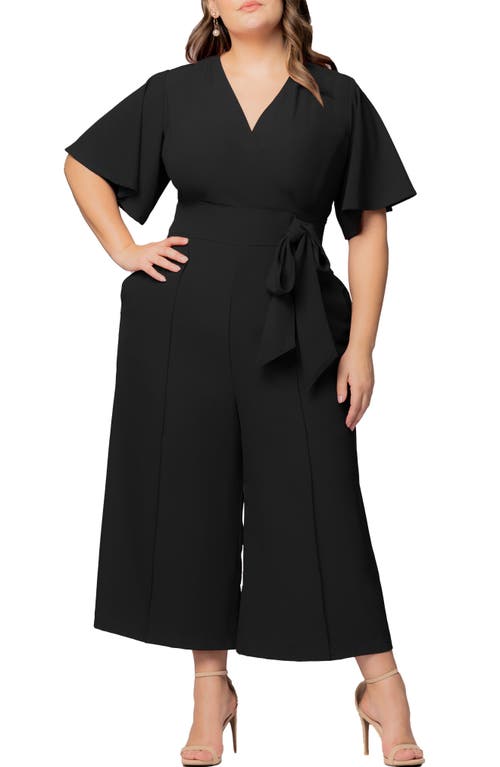 Kiyonna Kiyonna Evelyn Wide Leg Crop Jumpsuit
