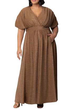 Kiyonna Kiyonna Geneva Metallic Gown
