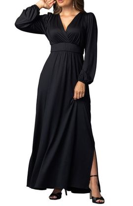 Kiyonna Kiyonna Kelsey Long Sleeve Maxi Dress