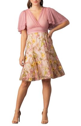 Kiyonna Kiyonna Lillian Embroidered Cocktail Dress