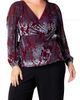 Kiyonna Kiyonna Loretta Burnout Velvet Wrap Top - 1