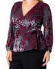 Kiyonna Kiyonna Loretta Burnout Velvet Wrap Top - 3