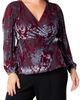 Kiyonna Kiyonna Loretta Burnout Velvet Wrap Top - 4