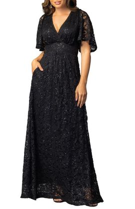 Kiyonna Kiyonna Luminous Sequin Lace Evening Gown